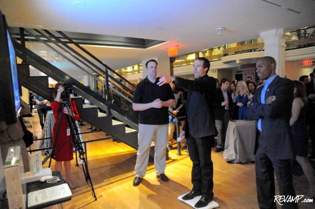 New Orleans Saints quarterback Drew Brees tries his hand at an active Nintendo Wii game.